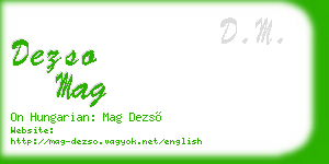 dezso mag business card