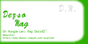 dezso mag business card